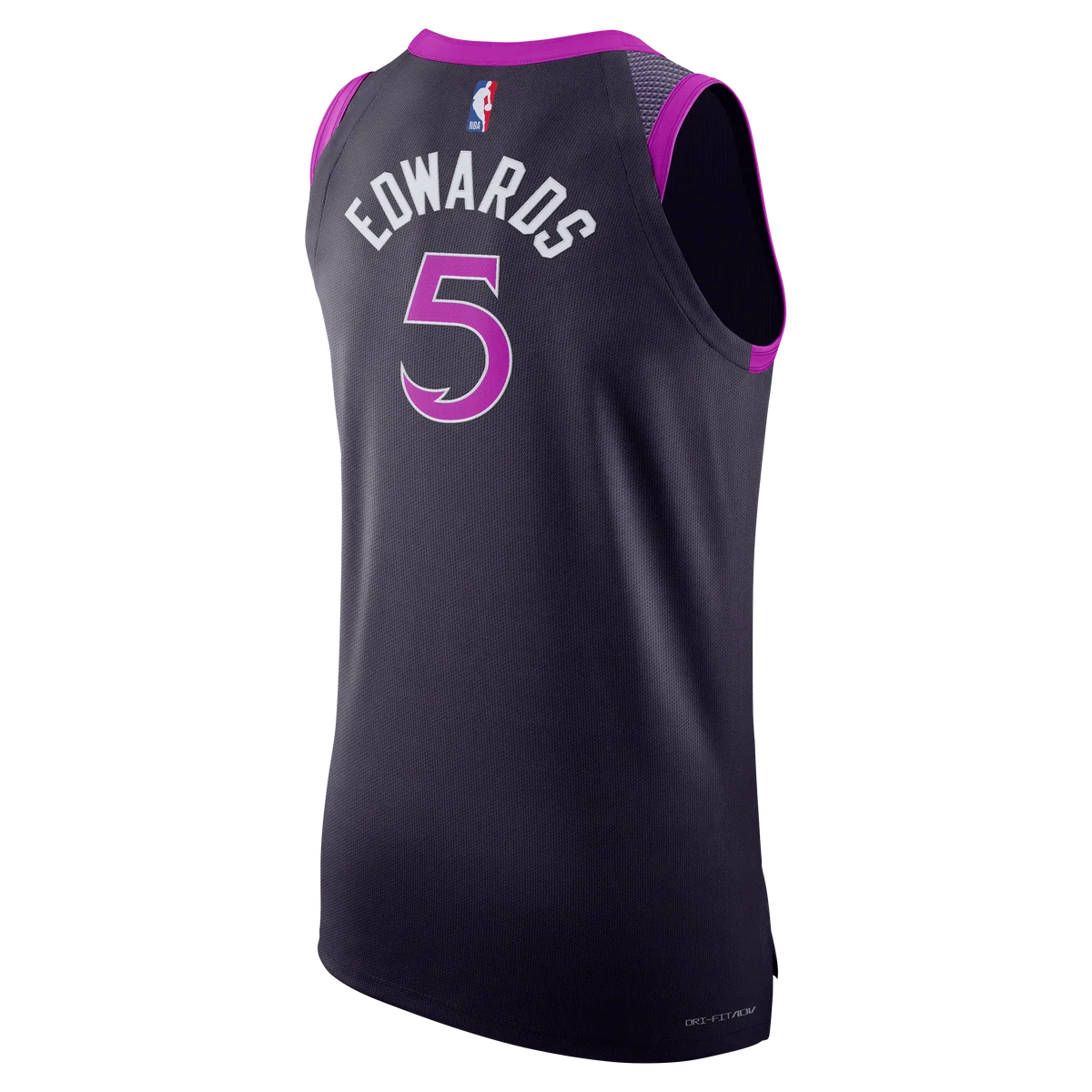Nike NBA Timberwolves City Edition Authentic Jersey 'Anthony Edwards #5' Midnight Purple 2023 (HM6114-526)