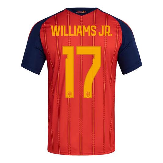 adidas Spain 2026 Home Jersey 'Williams Jr. #17' Vivid Red Asia Sizing (KW7714)