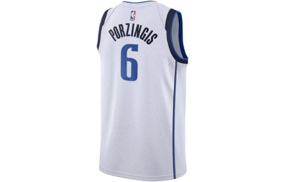 Nike NBA Mavericks Association Swingman Jersey 'Kristaps Porzingis #6' White (864411-104)