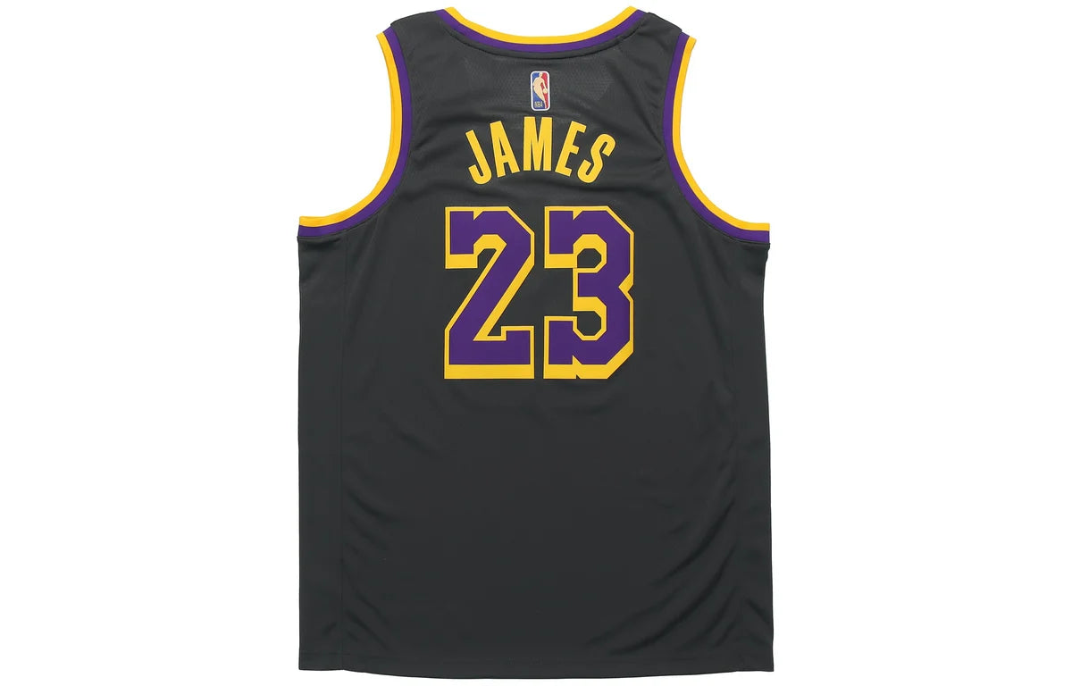 Nike NBA Los Angeles Lakers Earned Edition Swingman Jersey 'LeBron James #23' Black 2020 (CN9929-013)