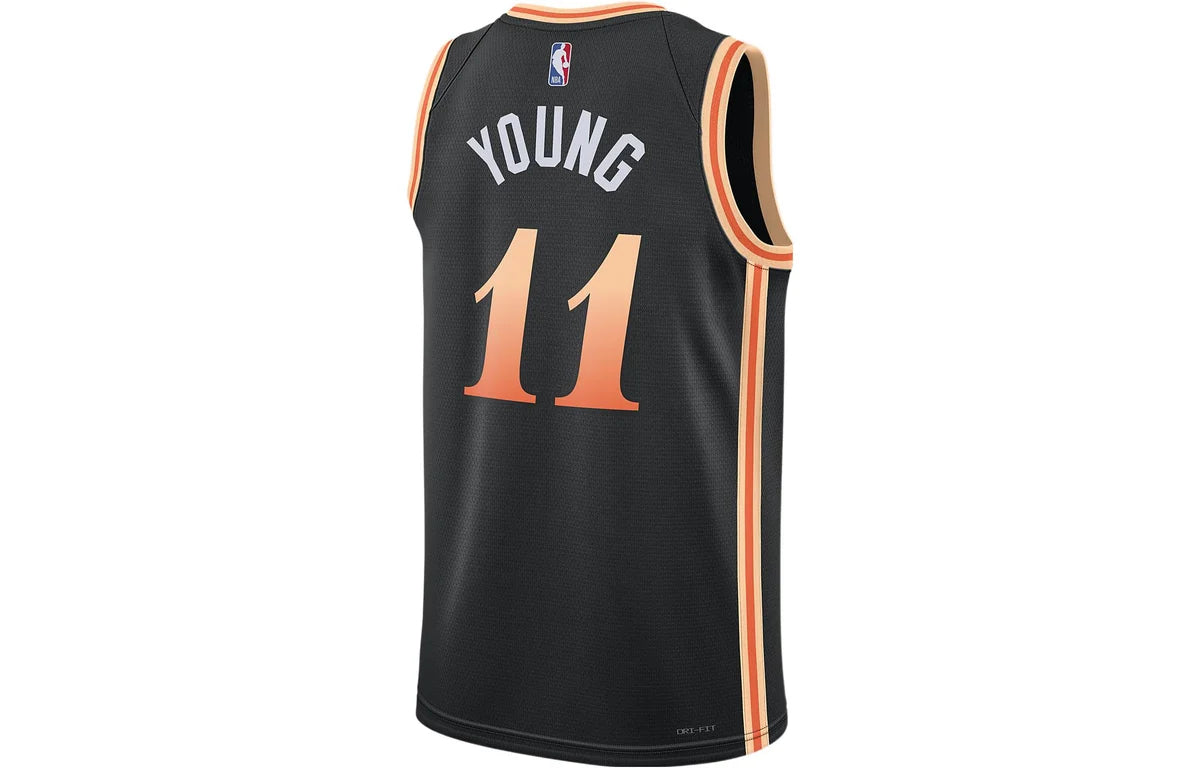 Nike NBA Hawks City Edition Jersey 'Trae Young #11' Black 2022 (DO9584-010)