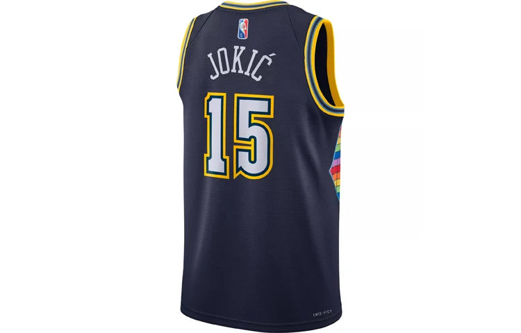 Nike NBA Denver Nuggets City Edition Swingman Jersey 'Nikola Jokić #15' Navy 2021 (DB4025-419)