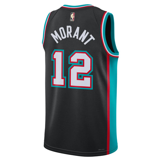Nike NBA Grizzlies Hardwood Classic Jersey 'Ja Morant #12' Black 2025 (HM4776-013)