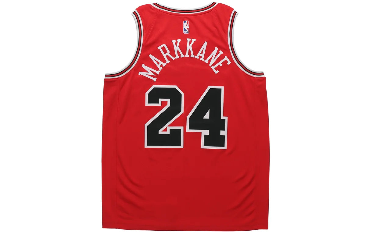 Nike NBA Bulls Icon Edition Jersey 'Lauri Markkanen #24' Red 2018 (864465-664)