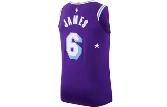 Nike NBA Lakers City Edition Swingman Jersey 'LeBron James #6' Purple (DB3635-506)