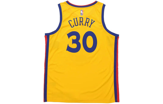 Nike NBA Warriors City Edition Jersey 'Stephen Curry #30' Gold 2018 (912101-728)
