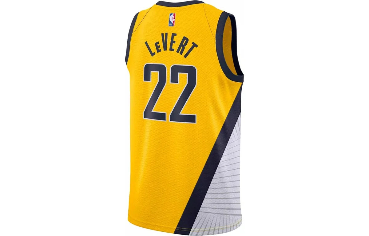 Jordan NBA Pacers Statement Edition Swingman Jersey 'Caris LeVert #22' Gold 2021 (CV9479-729)