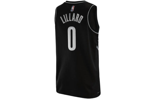 Nike NBA Portland Trail Blazers Statement Edition Swingman Jersey 'Damian Lillard #0' Black (DH8068-010)
