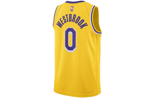 Nike NBA Lakers Icon Edition Jersey 'Russell Westbrook #0' Gold 2022 (DN2009-730)