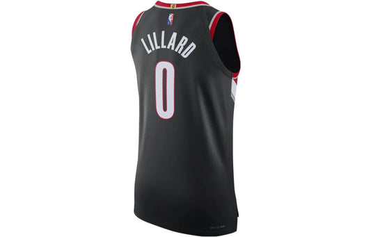 Nike NBA Portland Trail Blazers Icon Edition Authentic Jersey 'Damian Lillard #0' Black 2021 (DB3328-010)