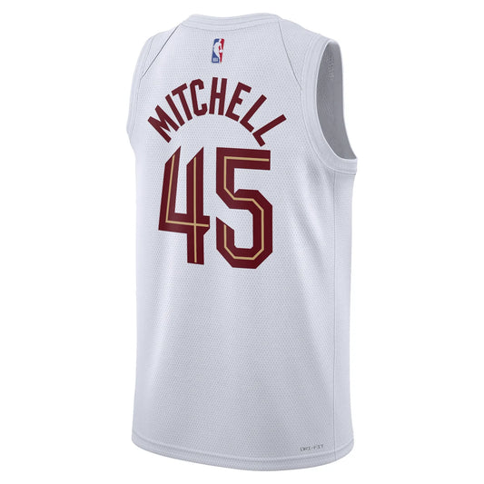 Nike NBA Cavaliers Association Edition Jersey 'Donovan Mitchell #45' White 2022 (DN2073-108)