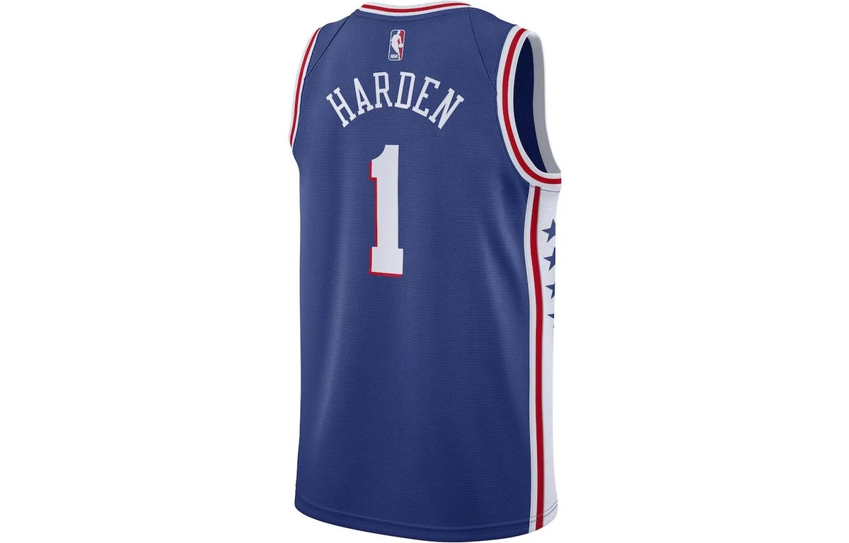 Nike NBA Philadelphia 76ers Icon Edition Swingman Jersey 'James Harden #1' Royal Blue 2022 (CW3678-402)