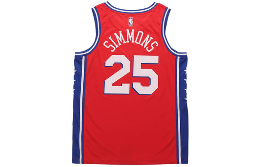 Nike NBA Philadelphia 76ers Earned Edition Swingman Jersey 'Ben Simmons #25' University Red 2018 (877219-658)