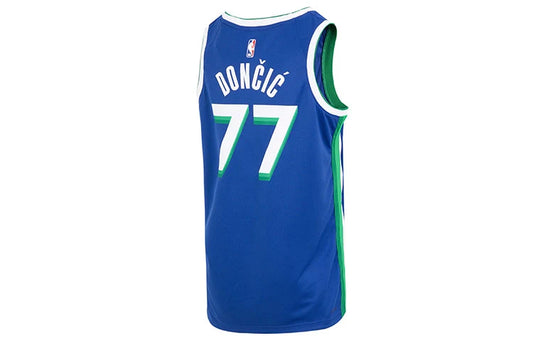 Nike NBA Dallas Mavericks 2022/23 City Edition Swingman Jersey 'Luka Dončić #77' Blue/Green (DO9590-497)