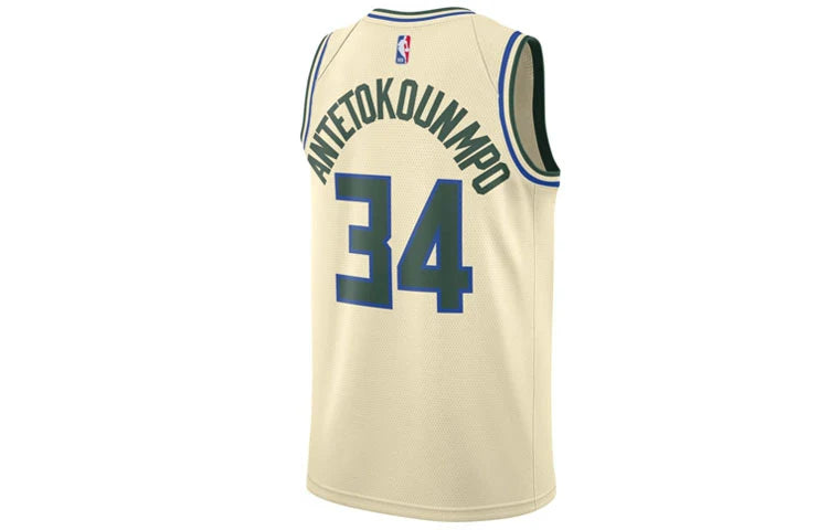 Nike NBA Milwaukee Bucks City Edition Jersey 'Giannis Antetokounmpo #34' Cream City 2019 (AV4652-280)