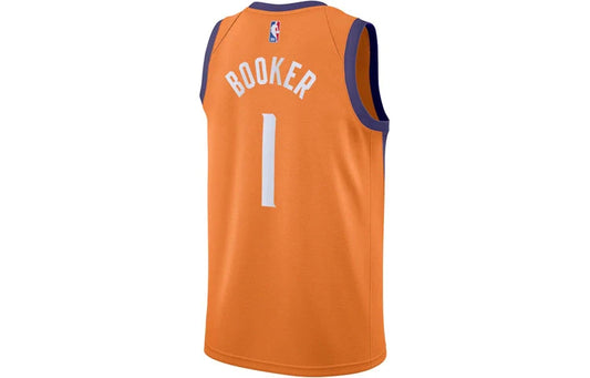 Jordan NBA Suns Statement Swingman Jersey 'Devin Booker #1' Orange (CV9491-846)