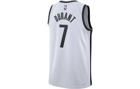 Nike NBA Nets Association Edition Jersey 'Kevin Durant #7' White 2022 (DN2069-101)