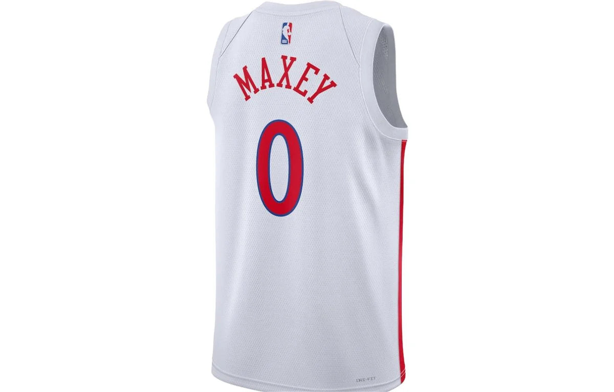 Nike NBA Philadelphia 76ers City Edition Swingman Jersey 'Tyrese Maxey #0' White (DO9606-105)