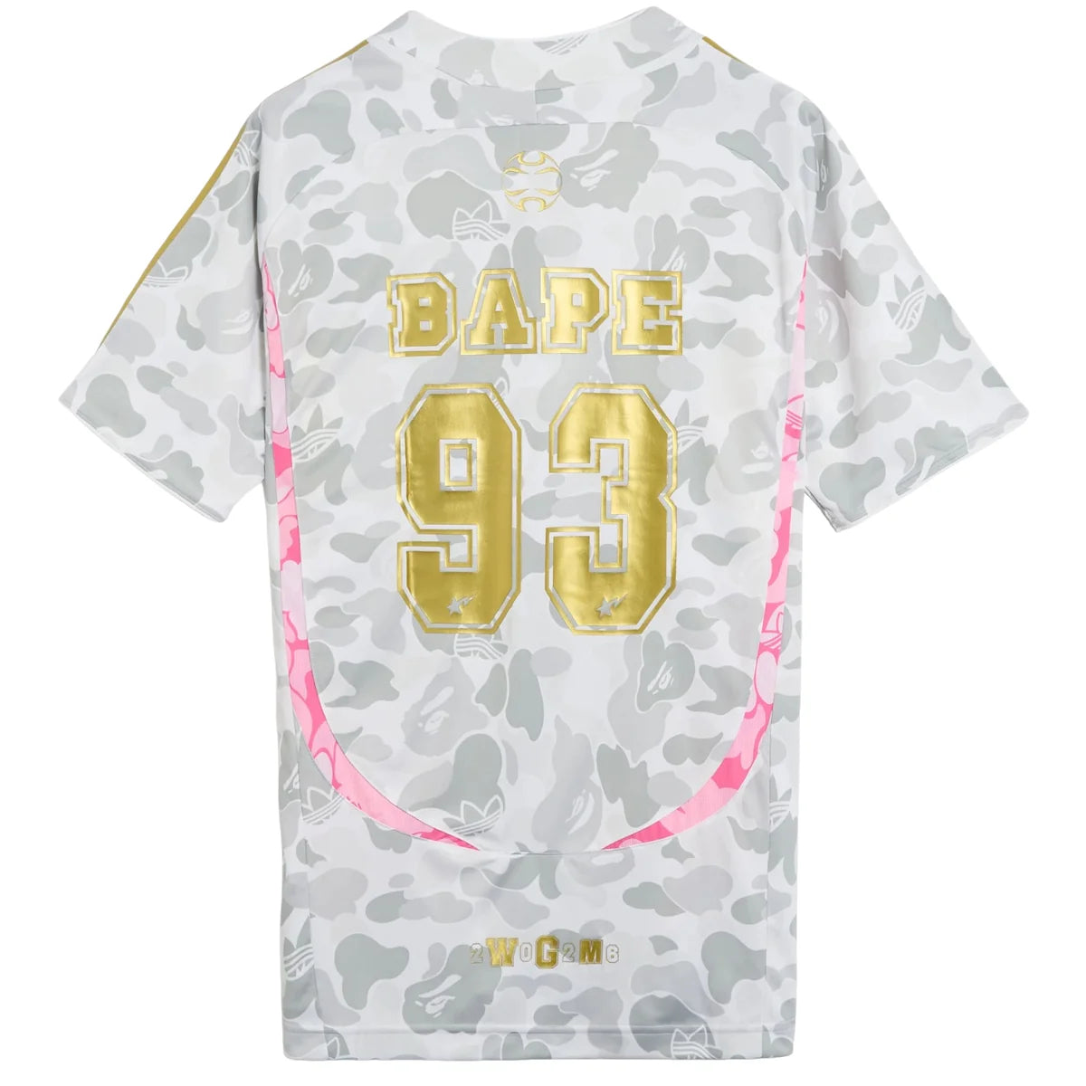 adidas x BAPE Teamgeist T-Shirt White/Grey Asia Sizing (KU5996)