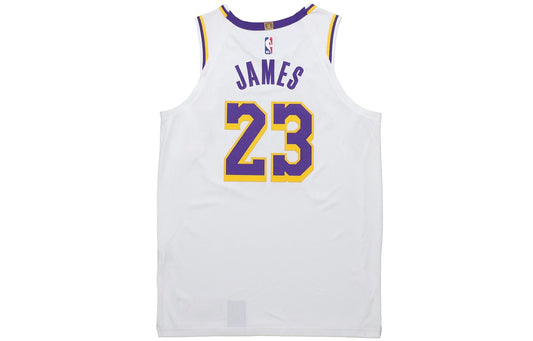 Nike NBA Los Angeles Lakers Association Edition VaporKnit Authentic Jersey 'LeBron James #23' White (AT4709-102)