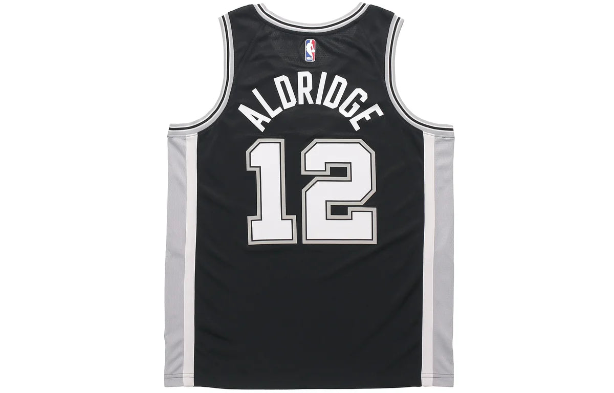 Nike NBA Spurs Icon Edition Jersey 'LaMarcus Aldridge #12' Black 2017 (864509-011)