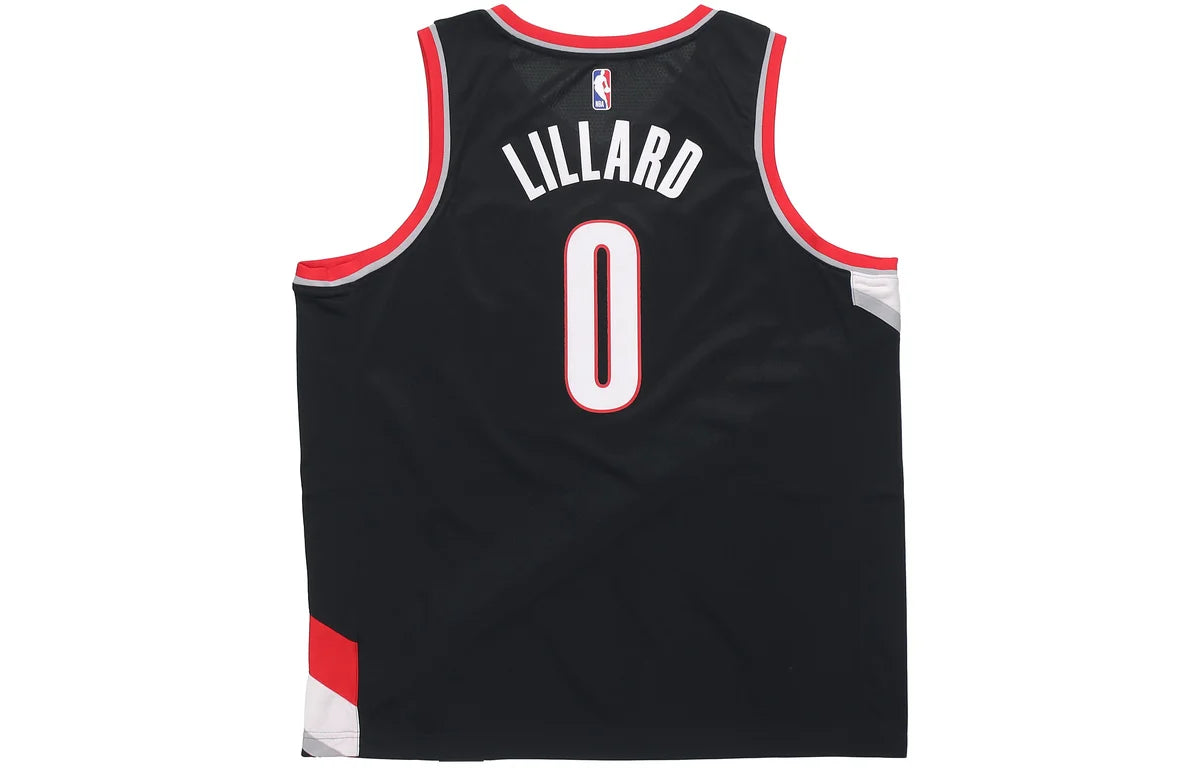 Nike NBA Trail Blazers Icon Edition Jersey 'Damian Lillard #0' Black 2017 (864505-010)