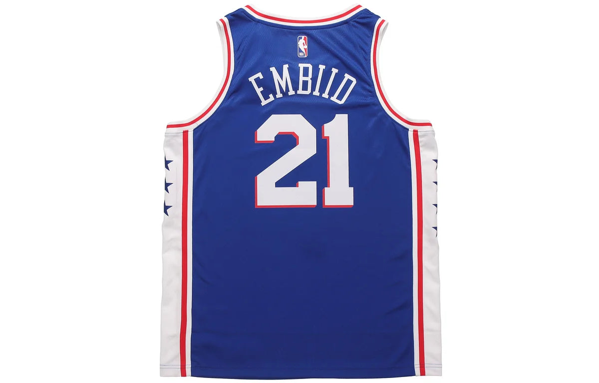 Nike NBA Philadelphia 76ers Icon Edition Swingman Jersey 'Joel Embiid #21' Royal Blue 2020 (CW3678-495)