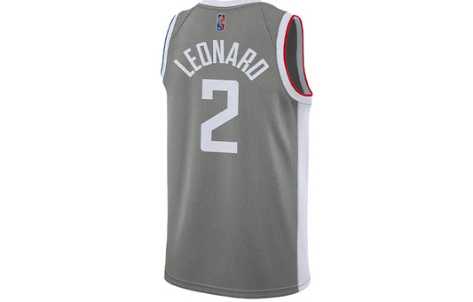 Nike NBA Los Angeles Clippers Earned Edition Swingman Jersey 'Kawhi Leonard #2' Smoke Grey (CW6808-003)