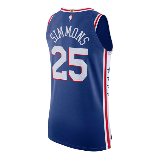 Nike NBA Philadelphia 76ers Statement Edition Authentic Jersey 'Ben Simmons #25' Royal Blue 2020-21 (CW3457-495)