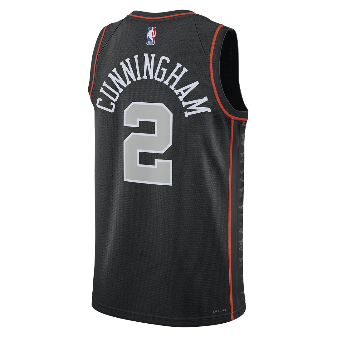 Nike NBA Pistons City Edition Jersey 'Cade Cunningham #2' Black 2023 (DX8501-010)
