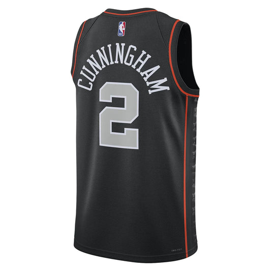 Nike NBA Pistons City Edition Jersey 'Cade Cunningham #2' Black 2023 (DX8501-010)