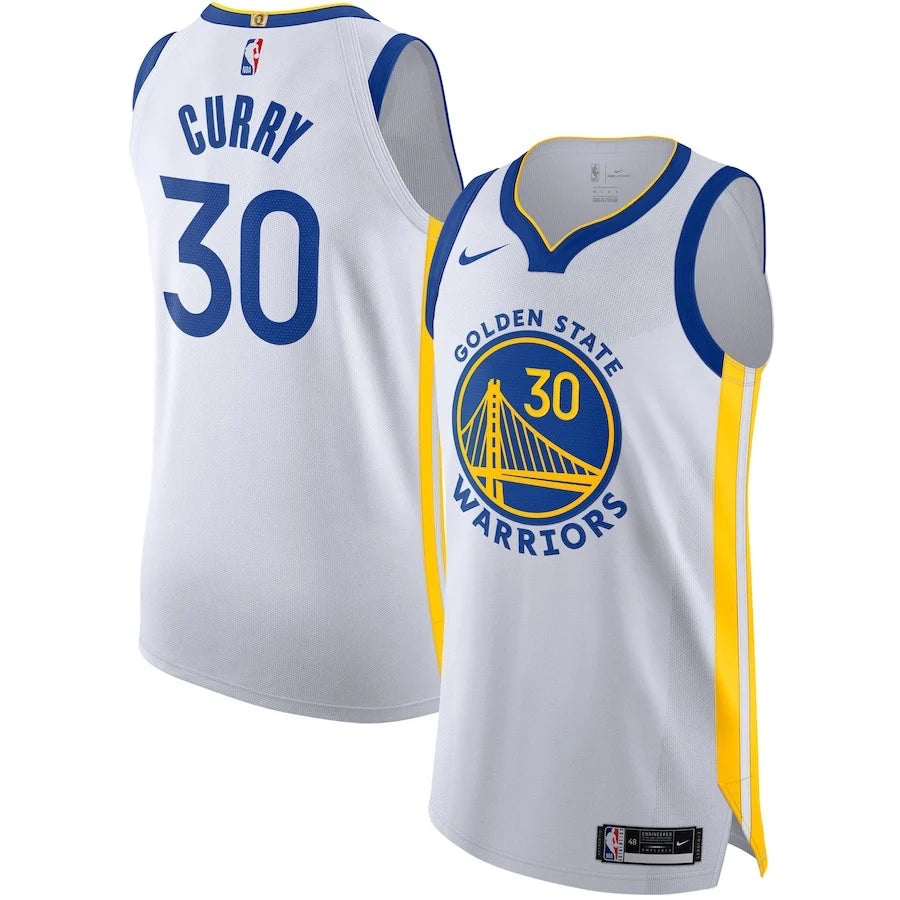 Nike NBA Warriors Association Edition Authentic Jersey 'Stephen Curry #30' White 2021 (CW3273-100)