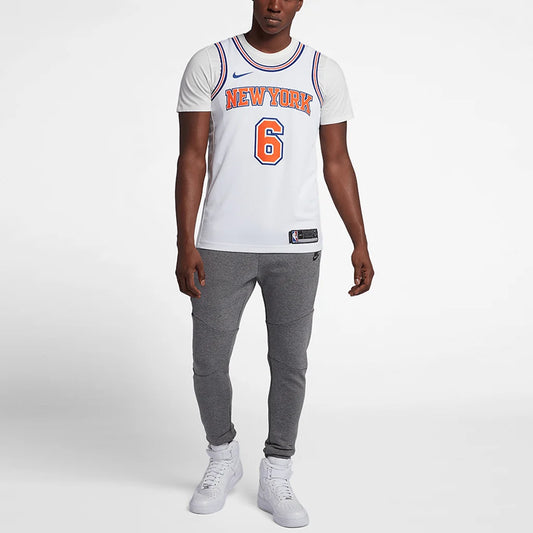Nike NBA Knicks Association Swingman Jersey 'Kristaps Porzingis #6' White (877215-100)