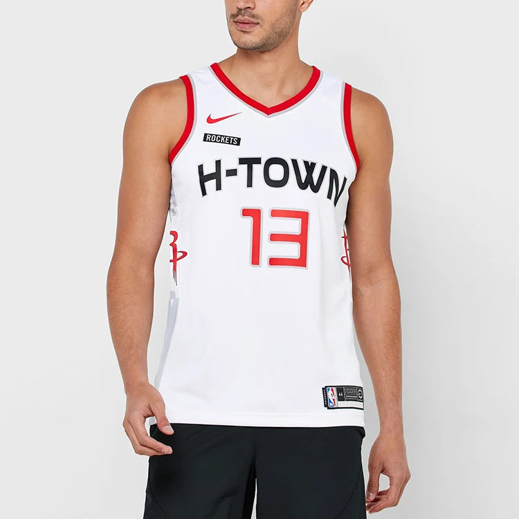 Nike NBA Rockets City Swingman Jersey 'James Harden #13' White H-TOWN (AV4640-101)