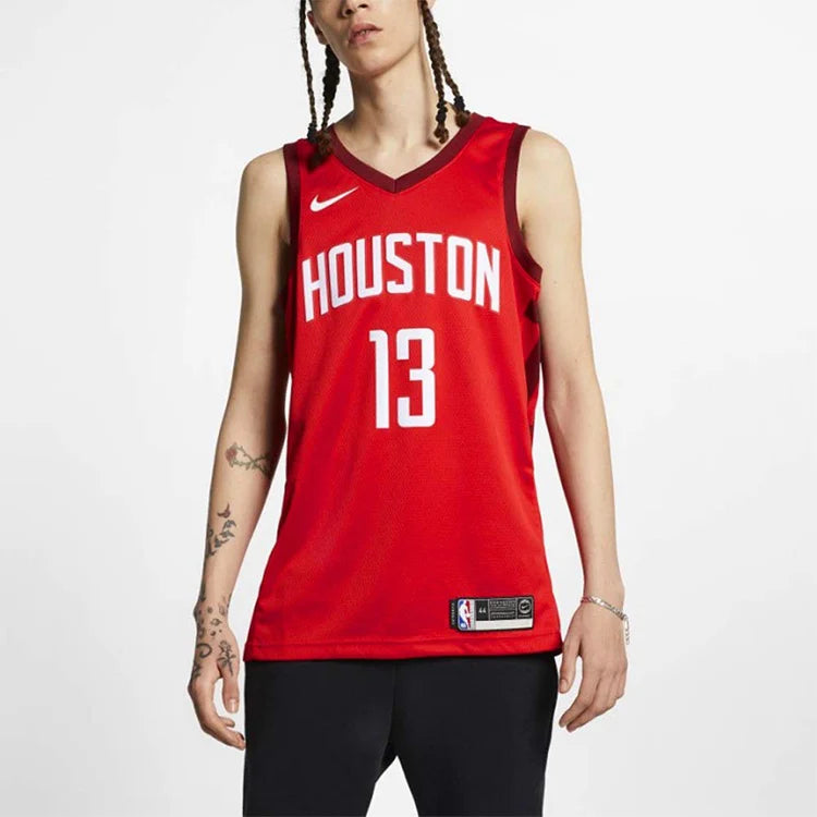 Nike NBA Rockets Earned Edition Jersey 'James Harden #13' Red 2018 (BQ1161-658)