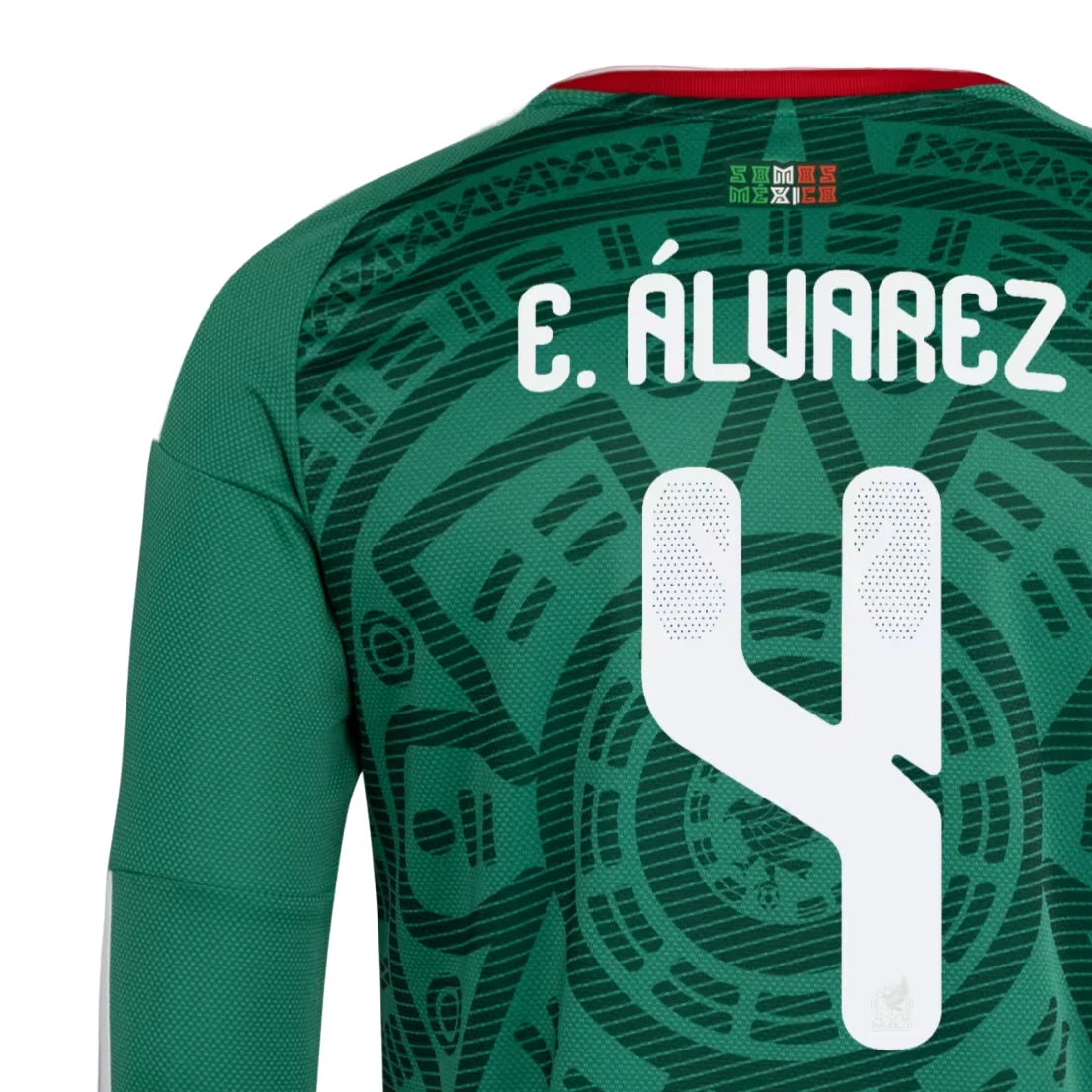 adidas Mexico 2026 Home Long-Sleeve Jersey 'E. Álvarez #4' Bold Green Asia Sizing (KW7742)