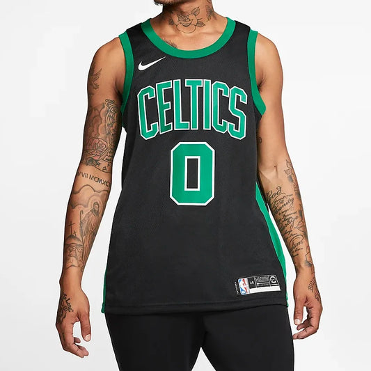 Nike NBA Celtics Earned Edition Jersey 'Jayson Tatum #0' Black 2018 (877198-012)