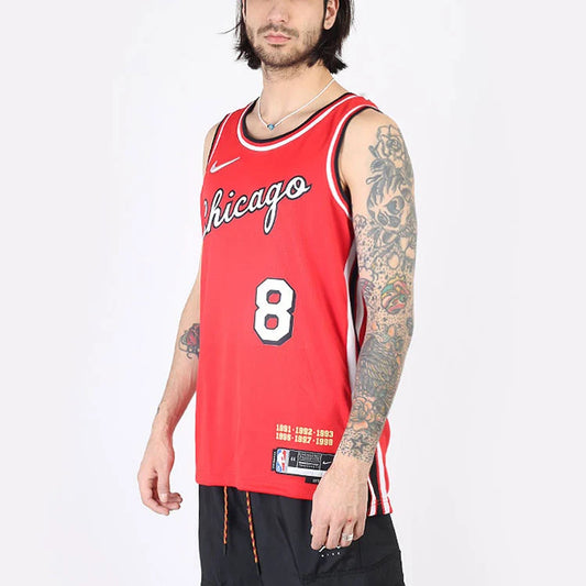 Nike NBA Bulls City Edition Jersey 'Zach LaVine #8' Red 2021 (DB4021-657)