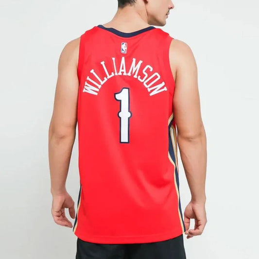 Jordan NBA Pelicans Statement Edition Jersey 'Zion Williamson #1' Red 2020 (CV9486-660)