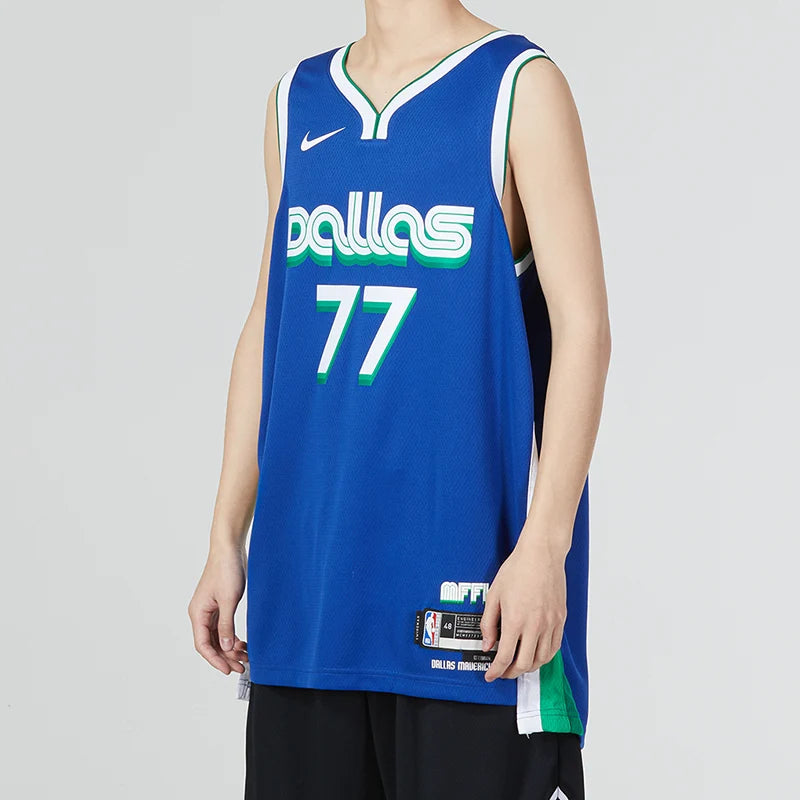 Nike NBA Dallas Mavericks 2022/23 City Edition Swingman Jersey 'Luka Dončić #77' Blue/Green (DO9590-497)