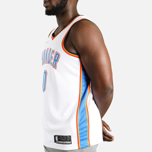 Nike NBA Thunder Association Edition Jersey 'Russell Westbrook #0' White 2017 (864437-100)