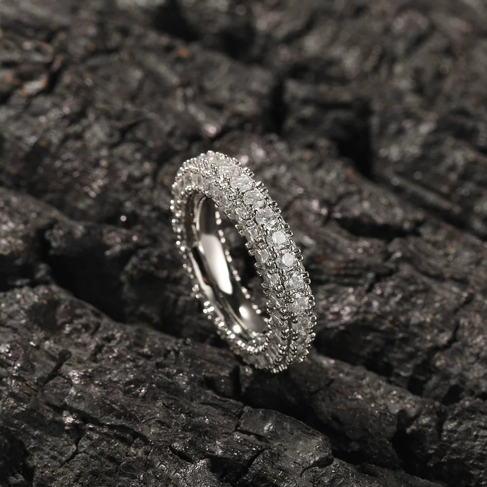 The Triple Row Dome Eternity Ring