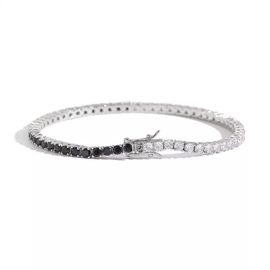Black & White Tennis Bracelet