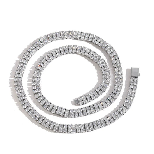 The Double Row Tennis Chain Necklace