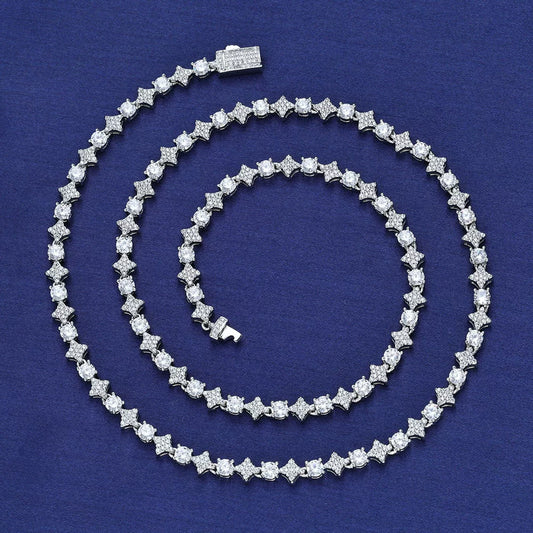 Starburst Prong Tennis Necklace