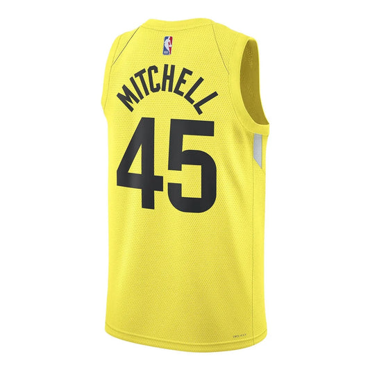 Nike NBA Utah Jazz Icon Edition Jersey 'Donovan Mitchell #45' Yellow 2022 (DN2024-729)