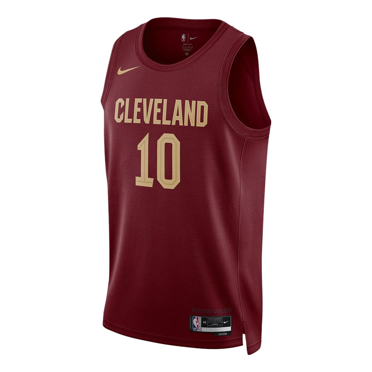 Nike NBA Cavaliers Icon Edition Jersey 'Darius Garland #10' Wine 2022 (DN2001-679)