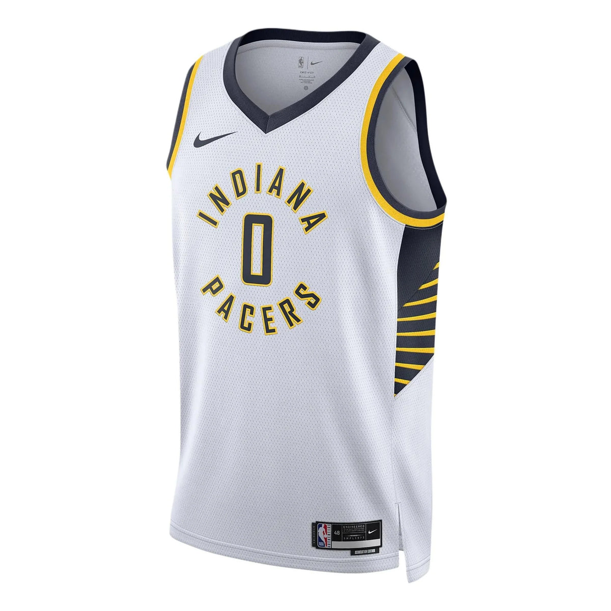 Nike NBA Pacers Association Edition Jersey 'Tyrese Haliburton #0' White 2022 (DN2079-103)