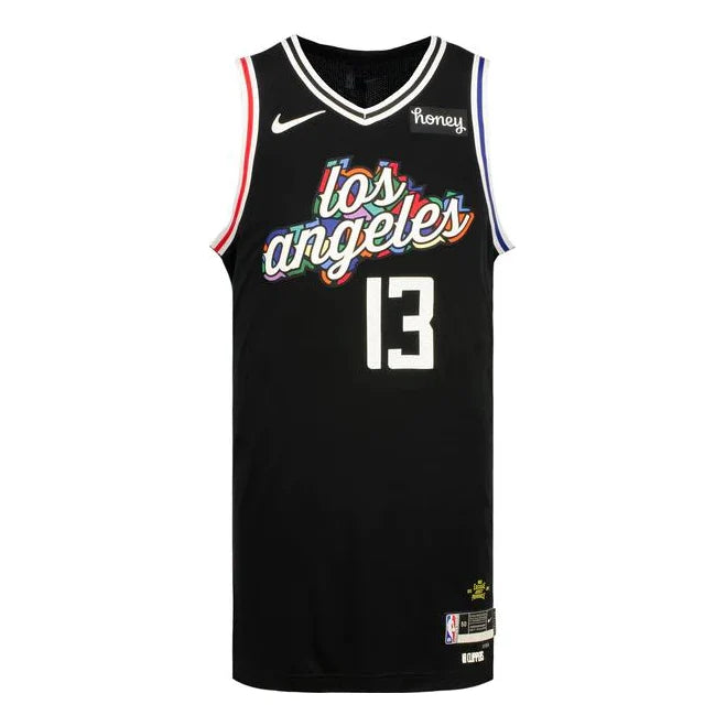 Nike NBA Clippers City Edition Jersey 'Paul George #13' Black 2021 (DQ0247-010)