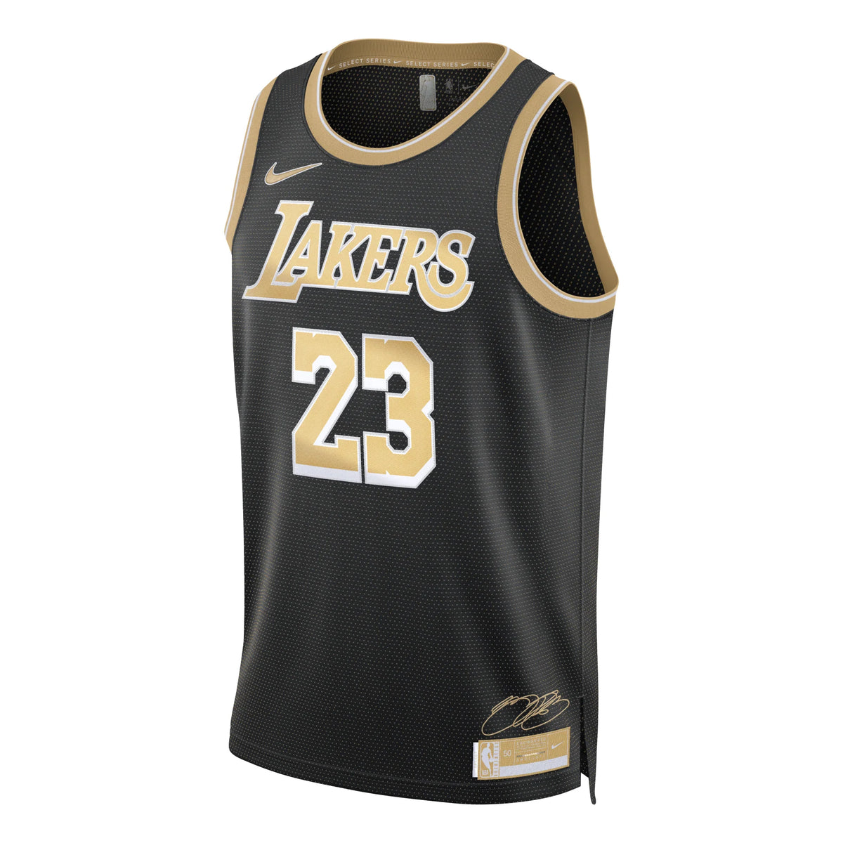 Nike NBA Los Angeles Lakers Select Series Swingman Jersey 'LeBron James #23' Black 2023 (FN5913-053)